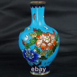 Japanese Taisho/Showa Ginbari Floral Vase c 1920