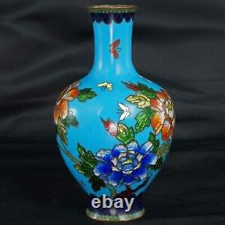 Japanese Taisho/Showa Ginbari Floral Vase c 1920