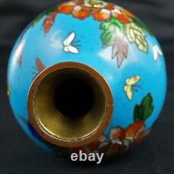 Japanese Taisho/Showa Ginbari Floral Vase c 1920