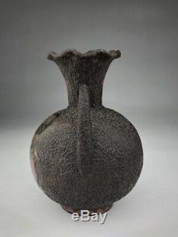 Japanese Tree Bark (Totai) 19th Century Cloisonne on porcelain vase