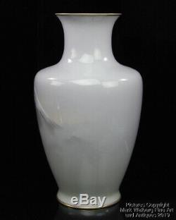Japanese Wireless Cloisonné Enamel Vase, Mount Fuji Design, Attributed to Ando