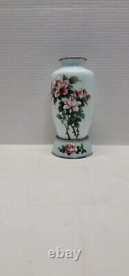 Japanese cloisonne flower vase with base