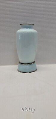 Japanese cloisonne flower vase with base