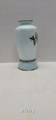 Japanese cloisonne flower vase with base