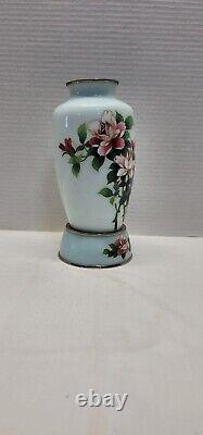 Japanese cloisonne flower vase with base