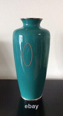 Japanese cloisonne vase 9.75 tall by Tamura