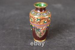 Japanese cloisonne vase 9 cm. 19th century Meiji