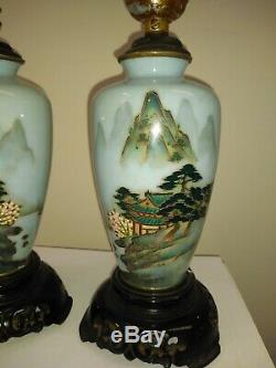 Japanese cloisonne vases pair