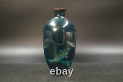 Japanese old cloisonne Carp vase Japan sippou SVB12 withbox