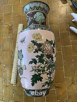 Large (13x6) Japanese Antique Cloisonne Vase