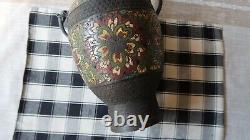 Large 1800s Antique Chinese Cloisonne Vase Heavy Wear 12