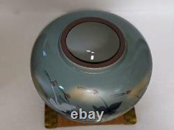 Large Antique Japanese Beautiful Flower Vase Kutani-Yaki Rare mint 15