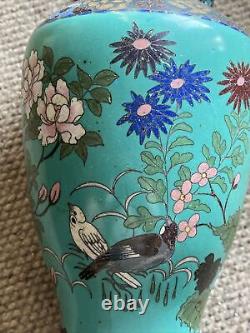 Large Antique Japanese Cloisonne Meiji Period Vase