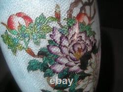 Large, Beautiful Foil, Ginbari Cloisonne Vase, 1800's
