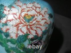 Large, Beautiful Foil, Ginbari Cloisonne Vase, 1800's