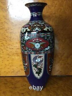 Large Japanese Cloisonne Vase 14 5/8(37cm)
