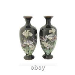Large Japanese Late Meiji Cloisonne Enamel Vases