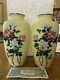 Mirrored Pair Extraordinary 9.5 Japanese Silver Wire Cloisonne Vases