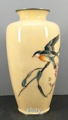 Magnificent Japanese Meiji Silver Wire & Wireless Cloisonne Vase