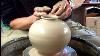 Making Throwing A Spherical Shaped Pottery Vase On The Wheel