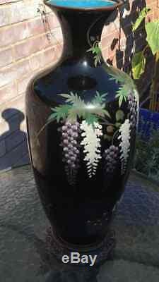 Massive Meiji period Japanese cloisonne vase