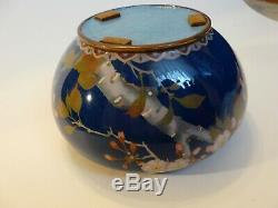 Masterpiece Japanese MEIJI Cloisonne Shippo Vase Diameter 20 cm