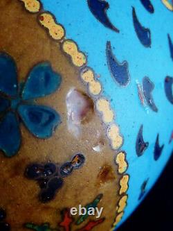 Matched'PAIR' ANTIQUE JAPANESE MEIJI CLOISONNÉ Vases rare MATT ENAMELS c1880