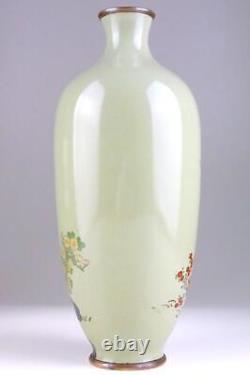 Meiji Era CLOISONNE Vase Pot 9.6 inch tall Antique Art Japanese