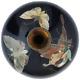 Meiji Japanese Cloisonne Enamel Butterfly Vase Attributed To Hayashi Kodenji