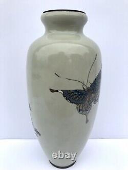 Meiji Period Early 20th Century Japanese Chinese Fine Cloisonne Bronze ATQ Vase