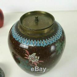 Meiji Period Japanese Cloisonne Enameled Covered Jar