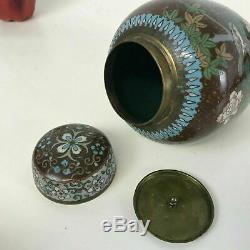 Meiji Period Japanese Cloisonne Enameled Covered Jar