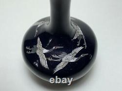 Meiji Period Japanese Cloisonné Vase Makers Mark To Base
