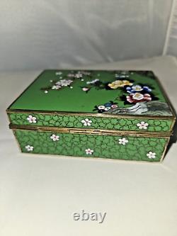 Meiji Period, Japanese Inaba Cloisonne Jewelry Safe