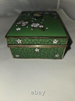 Meiji Period, Japanese Inaba Cloisonne Jewelry Safe