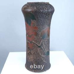 Meiji Period Totai Shippo Japanese Cloisonne Over Porcelain Vase m