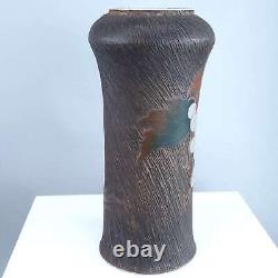 Meiji Period Totai Shippo Japanese Cloisonne Over Porcelain Vase m