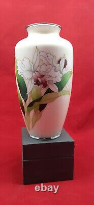 Mitsukoshi Cloisonne Ware 9 Tall Orchid Vase Mid 20th Century