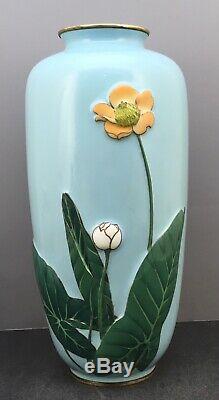 Museum Quality Large Japanese Meiji Moriage Cloisonne Vase by Ando or Gondo
