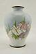 Namikawa Or Gonda Type Meiji Japanese Cloisonne Musen Jippo Iris Enamelled Vase