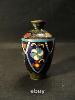 Nice Antique Japanese Miniature Cloisonne Enamel Vase