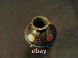 Nice Antique Japanese Miniature Cloisonne Enamel Vase