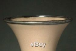 OSV07 Hiroaki oota Japanese Pink cloisonne enamel sippou vase pure silver