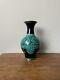 Ota Hiroaki Japanese Cloisonne Vase Silver Wire/rims Signed With Original Papers