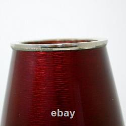 Owari Cloisonne Master Craftsman Teitaro Kumeno Translucent Red Glaze Wired Va