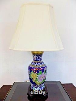 Pair Of 28 Lamps Top Quality Beijing Cloisonne/porcelain Vase Chinese/japanese
