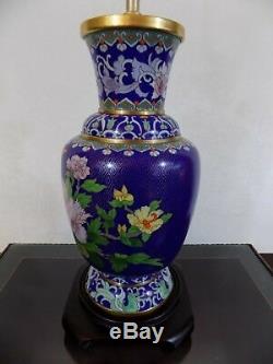 Pair Of 28 Lamps Top Quality Beijing Cloisonne/porcelain Vase Chinese/japanese