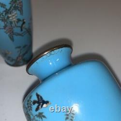 Pair Of Antique Japanese Cloisonne Vases