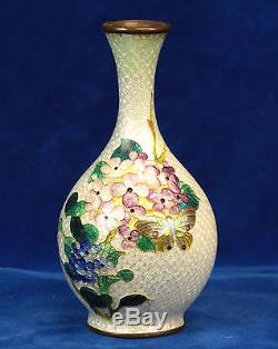 Pair of Antique Japanese Ginbari Cloisonné Enamel Vases- Meiji Period- Marked