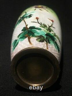 Pair of Japanese Ginbari foil enamelled vases c1900